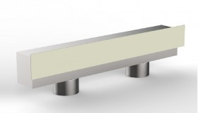 Bocchetta Plana 2 x DN75 finitura bianco RAL 9010 Bocchetta Plana 2 x DN75 finitura bianco RAL 9010